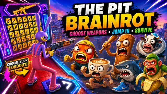 The Pit Brainrot — Fortnite Creative map cover art