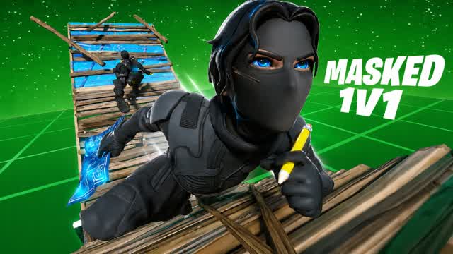 1V1 BUILD FIGHT [MASKED] — Fortnite Creative map cover art