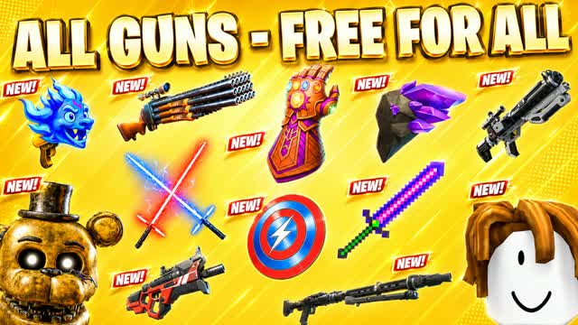 99 BOTS⭐ALL GUNS-ZOMBIES BOSS — Fortnite Creative map cover art