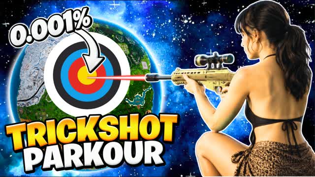 🎯TRICKSHOT PARKOUR — 120 LEVELS👑 — Fortnite Creative map