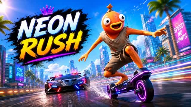 NEON RUSH CITY — Fortnite Creative map
