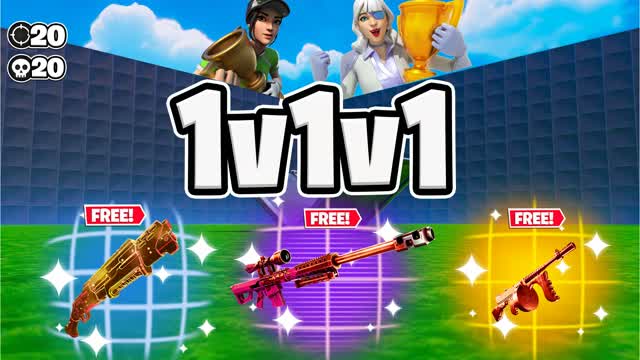 MEGA 1v1v1 FFA — Fortnite Creative map
