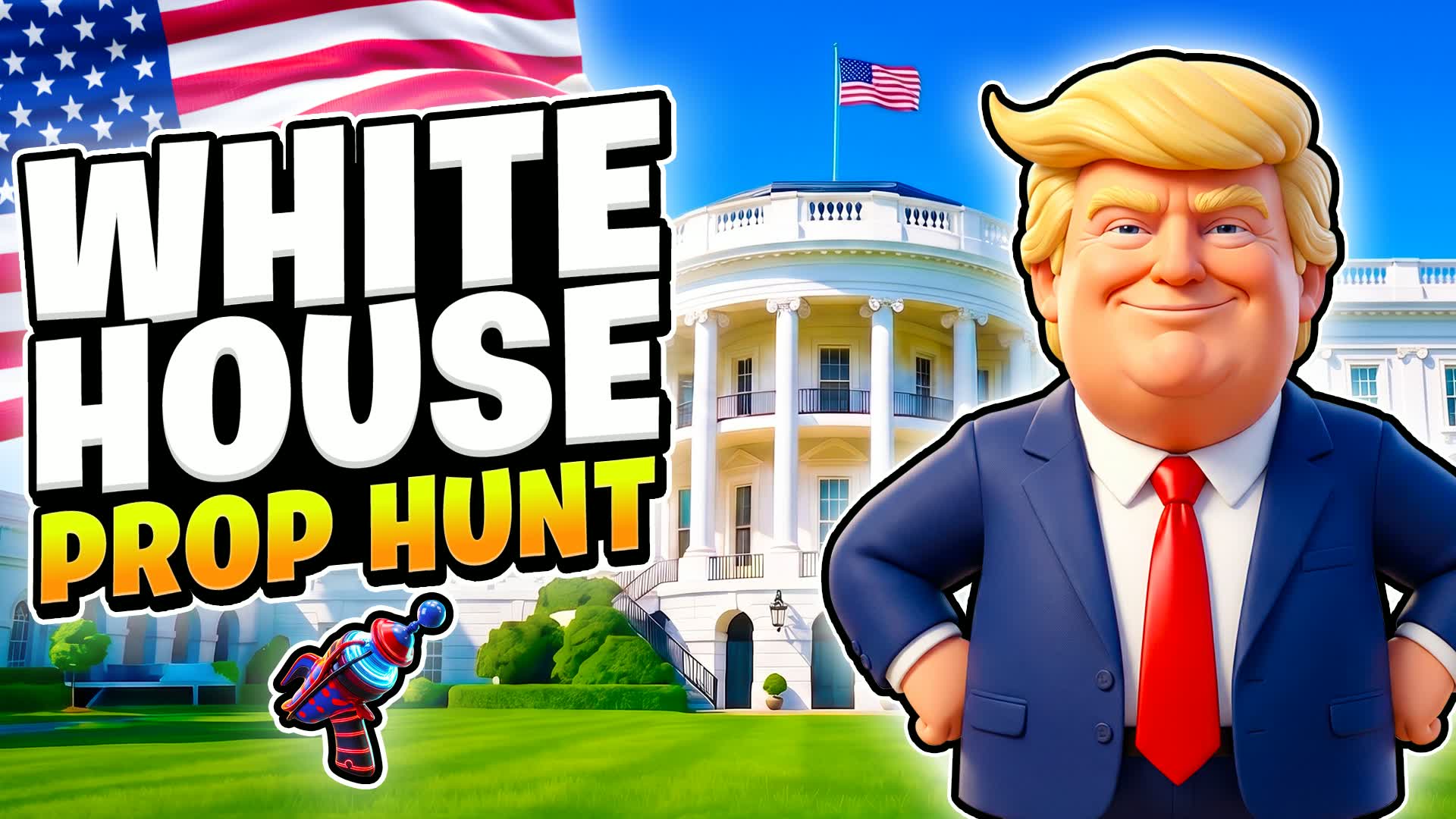 WHITE HOUSE HIDE AND SEEK 🏛️ PROP HUNT — Fortnite Creative map