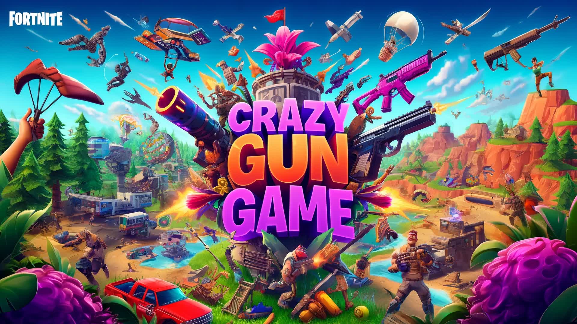 Crazy GUN GAME — Fortnite Creative map