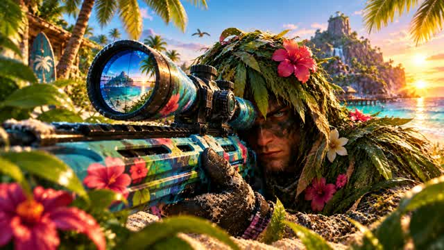 ☀️ TROPICAL GUN GAME 🔫 KO ♾️ — Fortnite Creative map