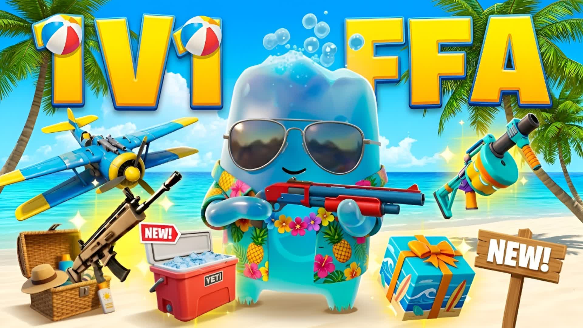 🔫 1V1 FFA SUMMER – EVERY GUN & FFA 🎯 — Fortnite Creative map