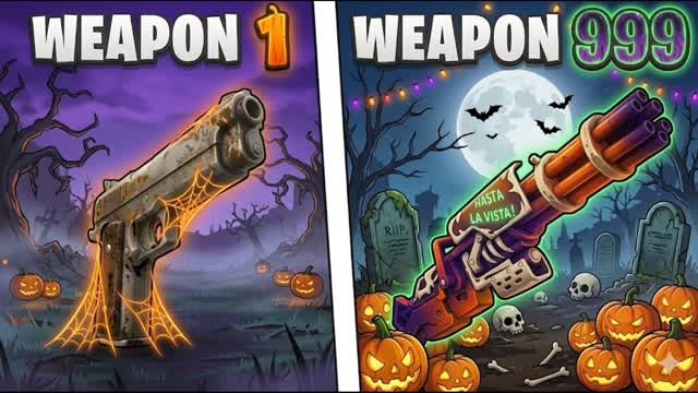 🎃 HALLOWEEN ONE SHOT 🎯 GUN GAME 🔫 — Fortnite Creative map cover art