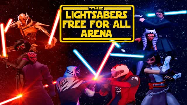 the Lightsabers Free for all arena — Fortnite Creative map cover art