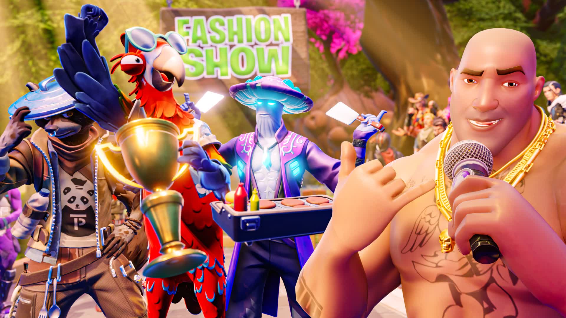 🌲 Outdoor Streamer Fashion Show 👑 — Fortnite Creative map
