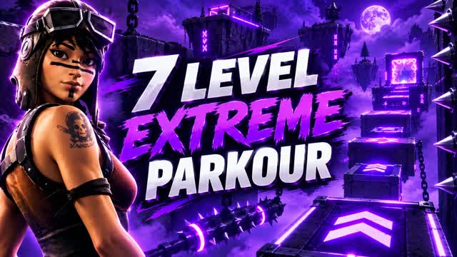 7 Level Extreme Parkour — Fortnite Creative map cover art