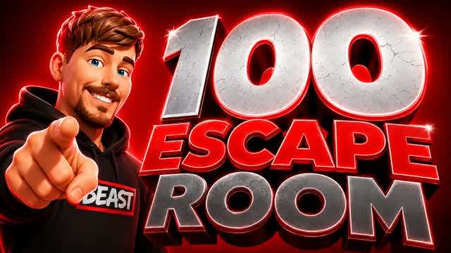 100 GG ESCAPE ROOM🚃 — Fortnite Creative map cover art