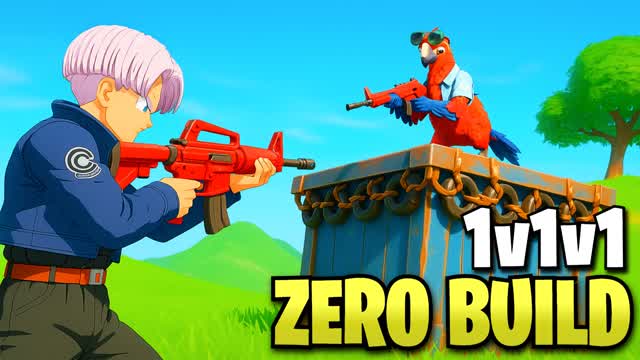 1v1v1 Zero Build Realistic PVP🎯FFA — Fortnite Creative map cover art
