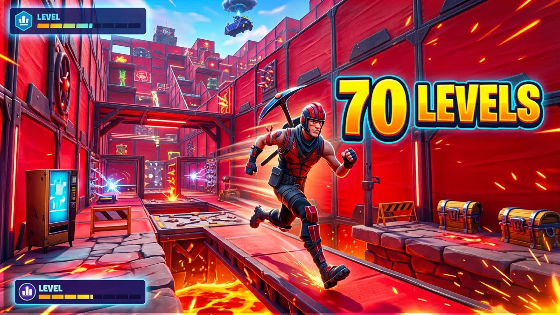 SUPER deathrun [+70 LEVELS] — Fortnite Creative map