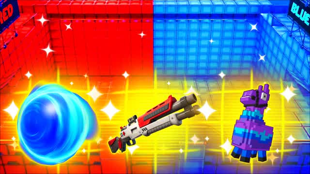 RED VS BLUE DIAGONAL CROSS 🔴🔵 — Fortnite Creative map cover art