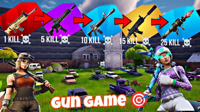 GUN GAME — Fortnite Creative map cover art
