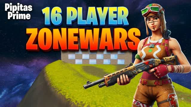 16 Players ZONEWARS CLASSIC PiPitasPrime — Fortnite Creative map cover art