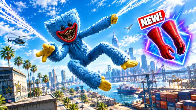🎯CITY SPIDER GUN GAME UNC😎 — Fortnite Creative map cover art