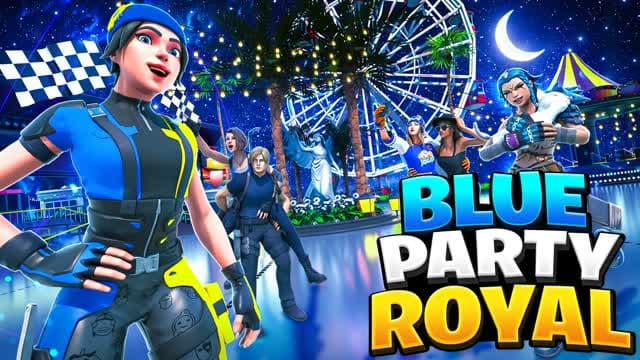 Blue Party Royal — Fortnite Creative map cover art