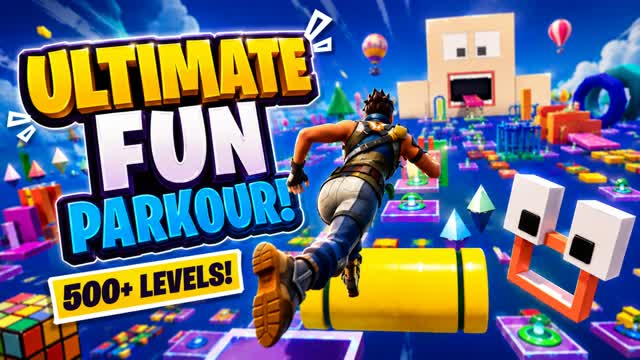 500+ LEVELS FUN PARKOUR! — Fortnite Creative map