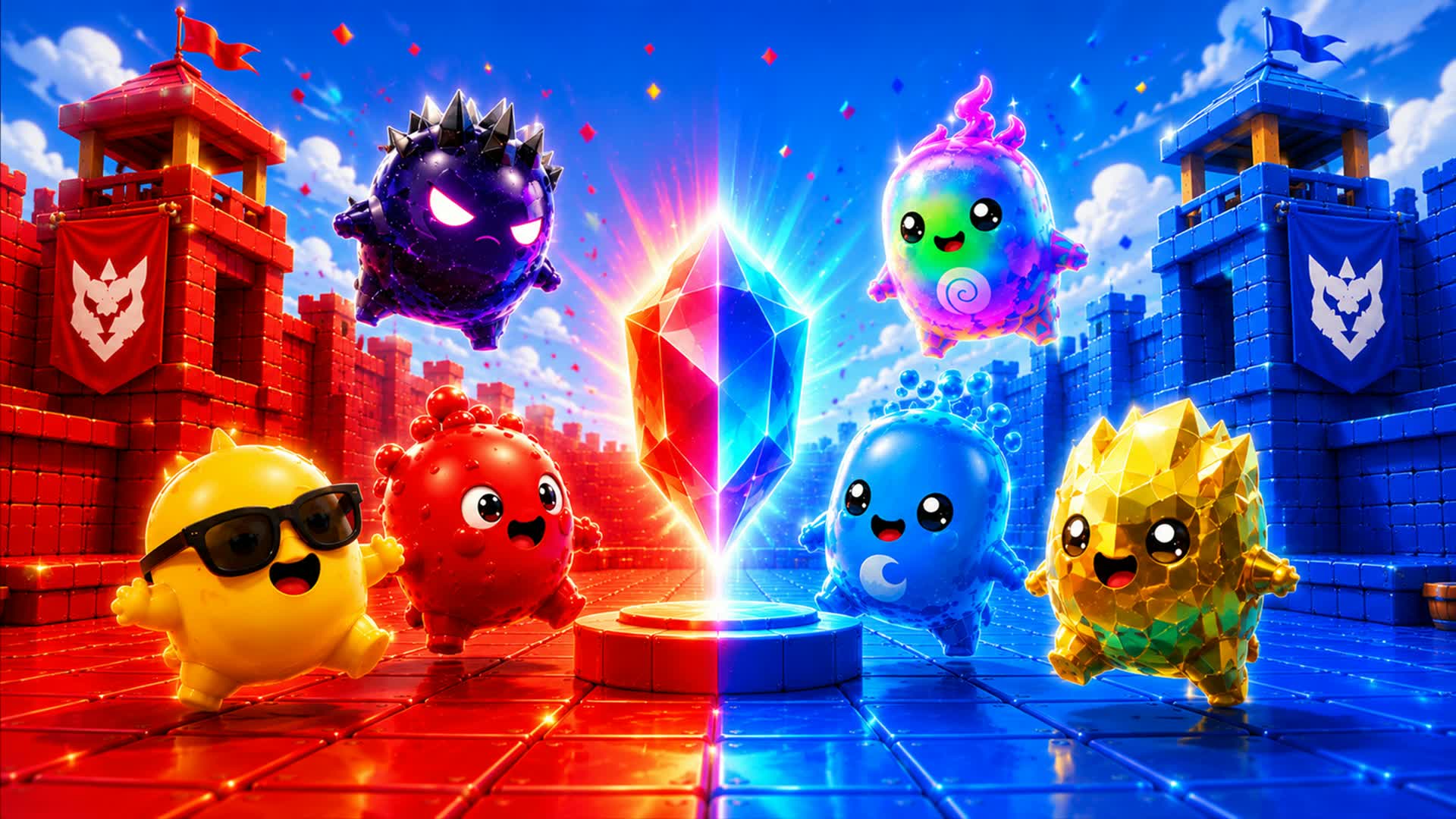 🎉 RED vs BLUE Infinity Games 🎉 — Fortnite Creative map