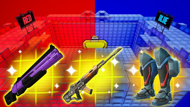 CRAZY RED V BLUE 🔴🔵 — Fortnite Creative map cover art