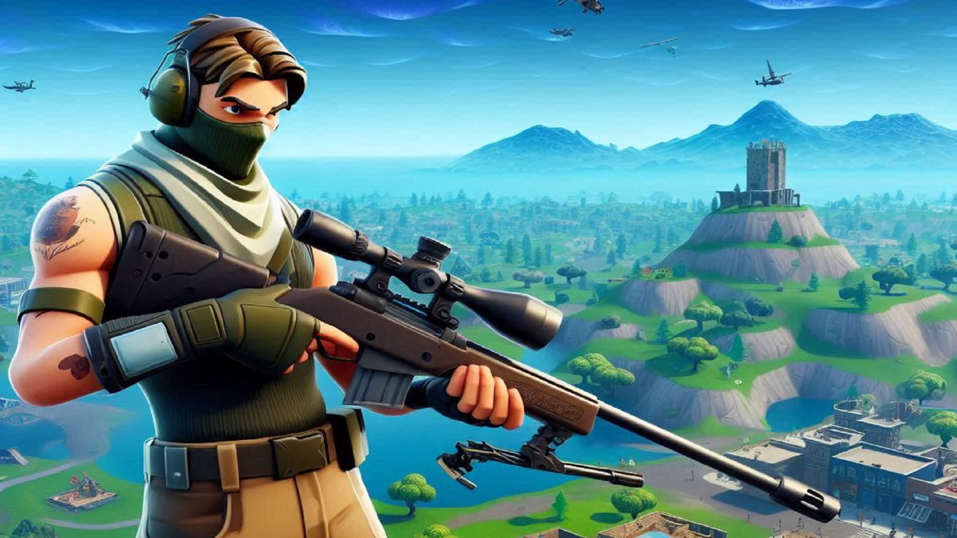 1 shot free for all — Fortnite Creative map