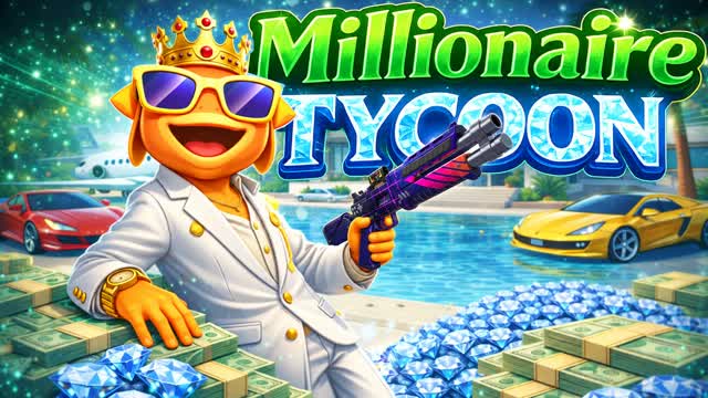 MILLIONAIRE MANSION CASH TYCOON 🤑 — Fortnite Creative map cover art
