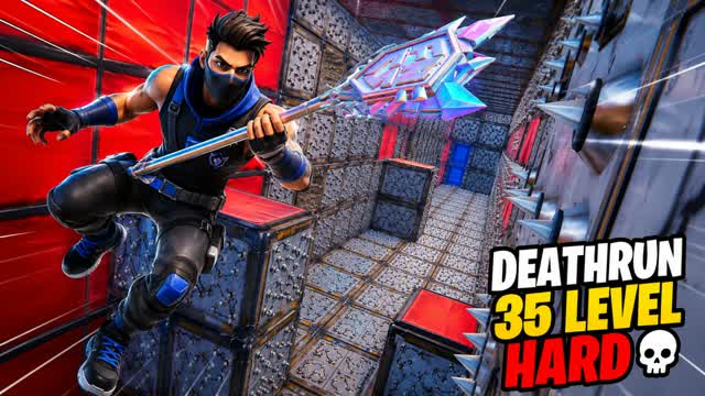 DEATHRUN 35 LEVEL HARD 💀 — Fortnite Creative map cover art