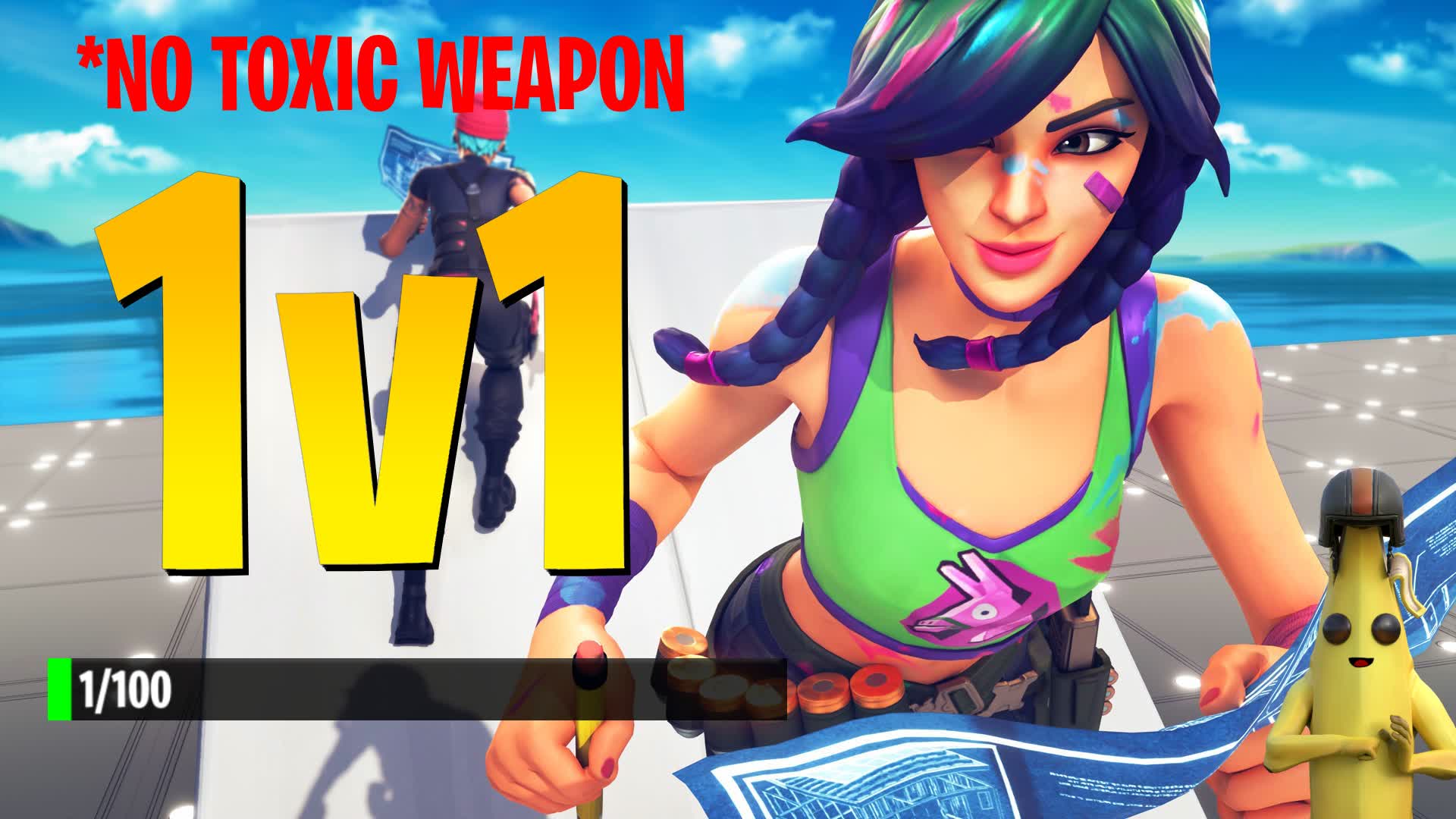 1V1 ONE SHOT🔫😅 — Fortnite Creative map