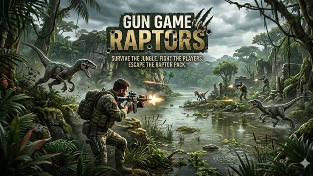 Raptor Gun Game — Fortnite Creative map cover art