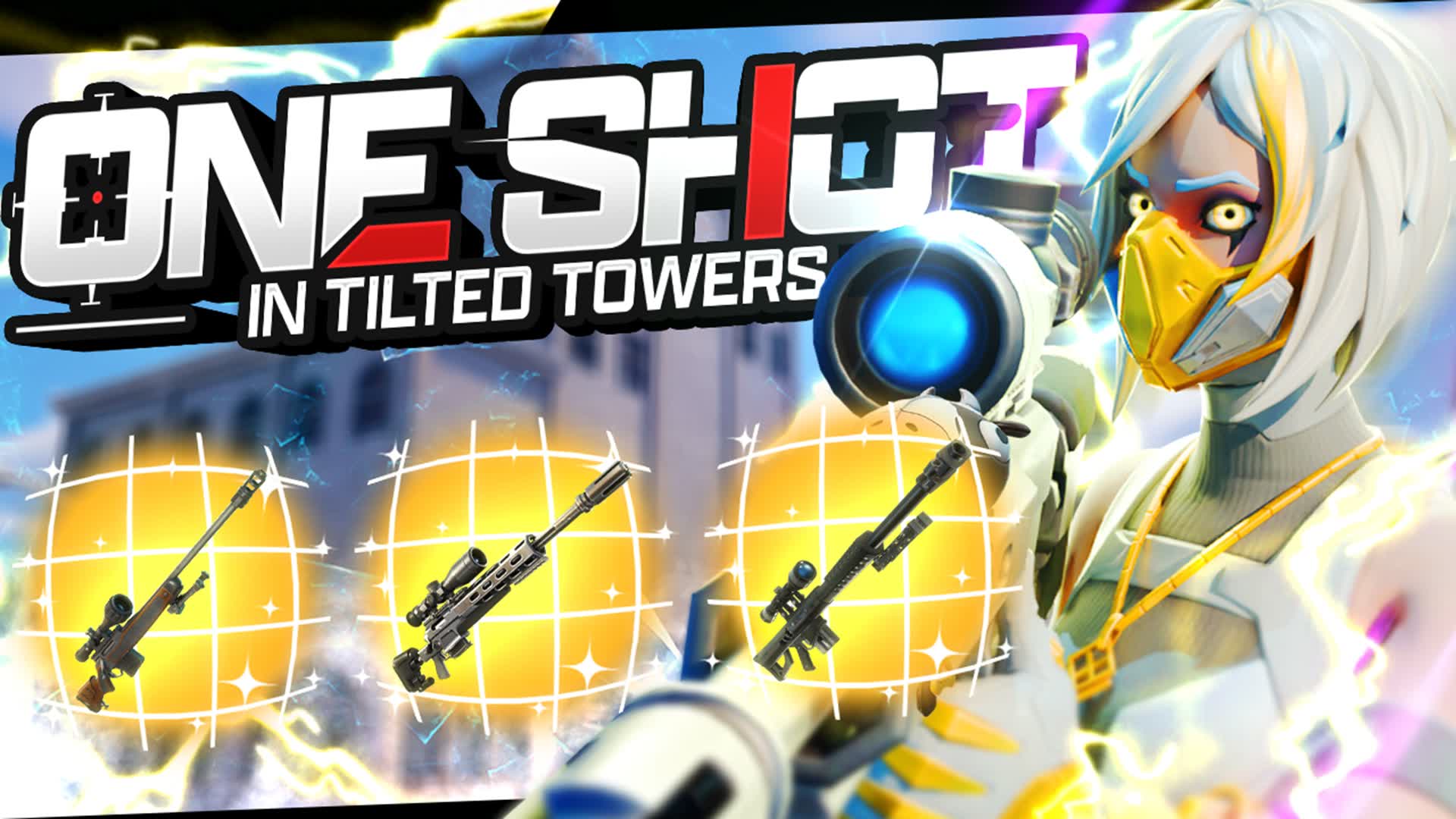 🎯ONE SHOT🎯 in TILTED TOWERS — Fortnite Creative map