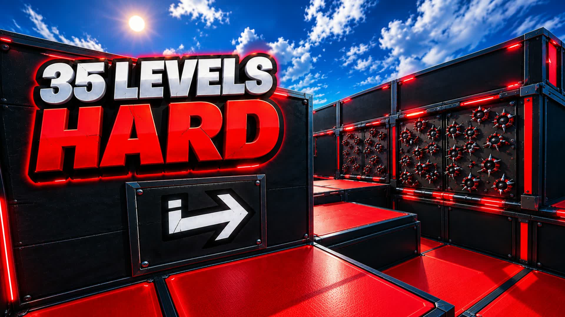HARD PARKOUR 35 LEVELS | باركور صعب — Fortnite Creative map