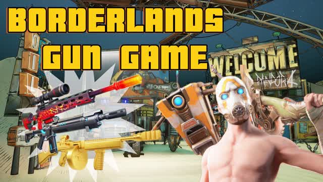 Borderlands (Bandit Camp) Gun Game — Fortnite Creative map cover art