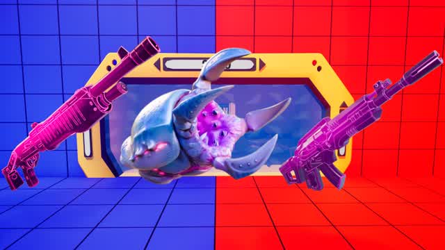 RED X BLUE - TEAM COMBAT — Fortnite Creative map cover art