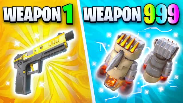 ⭐️ SUPER GUN GAME🔫 ONE SHOT DRIVE RP 🎯 — Fortnite Creative map cover art