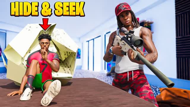 ⚡️ MINI HIDE AND SEEK KAI CENAT [SETUP] — Fortnite Creative map cover art