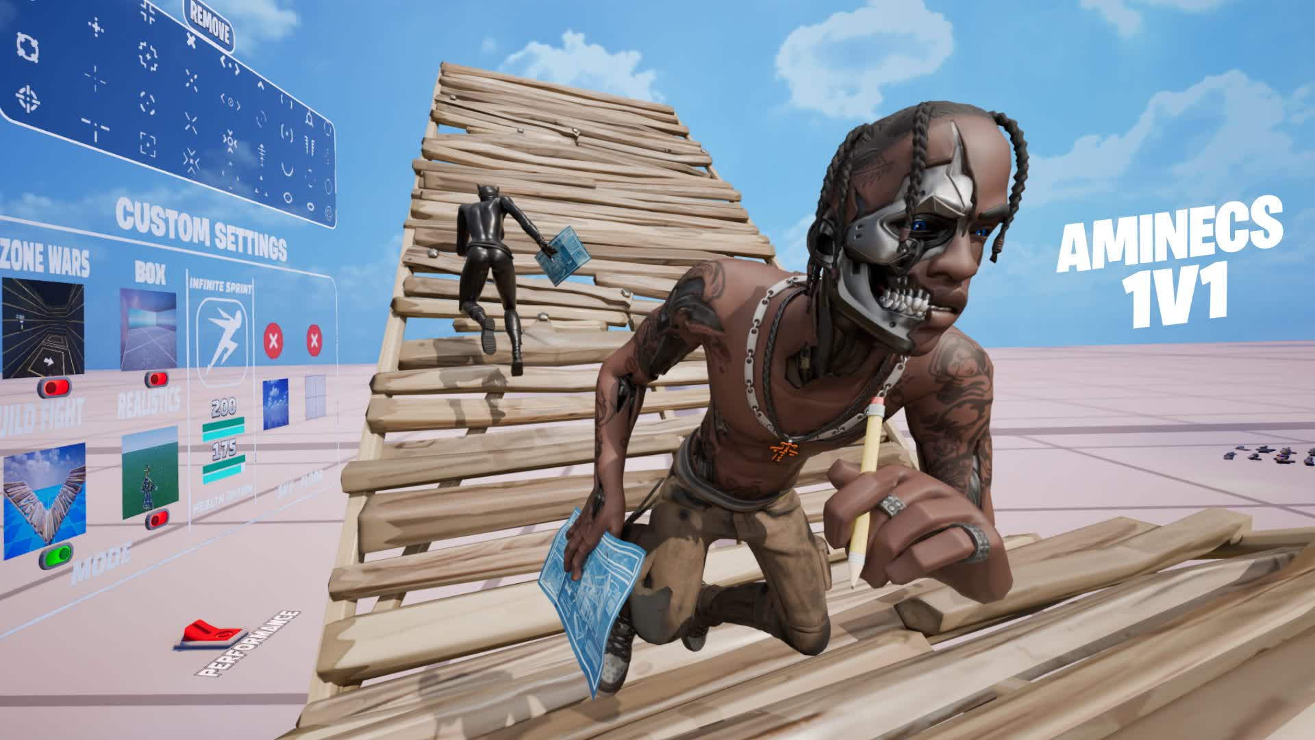 ADVANCED 1V1 ALL MODES [AMINECS] — Fortnite Creative map