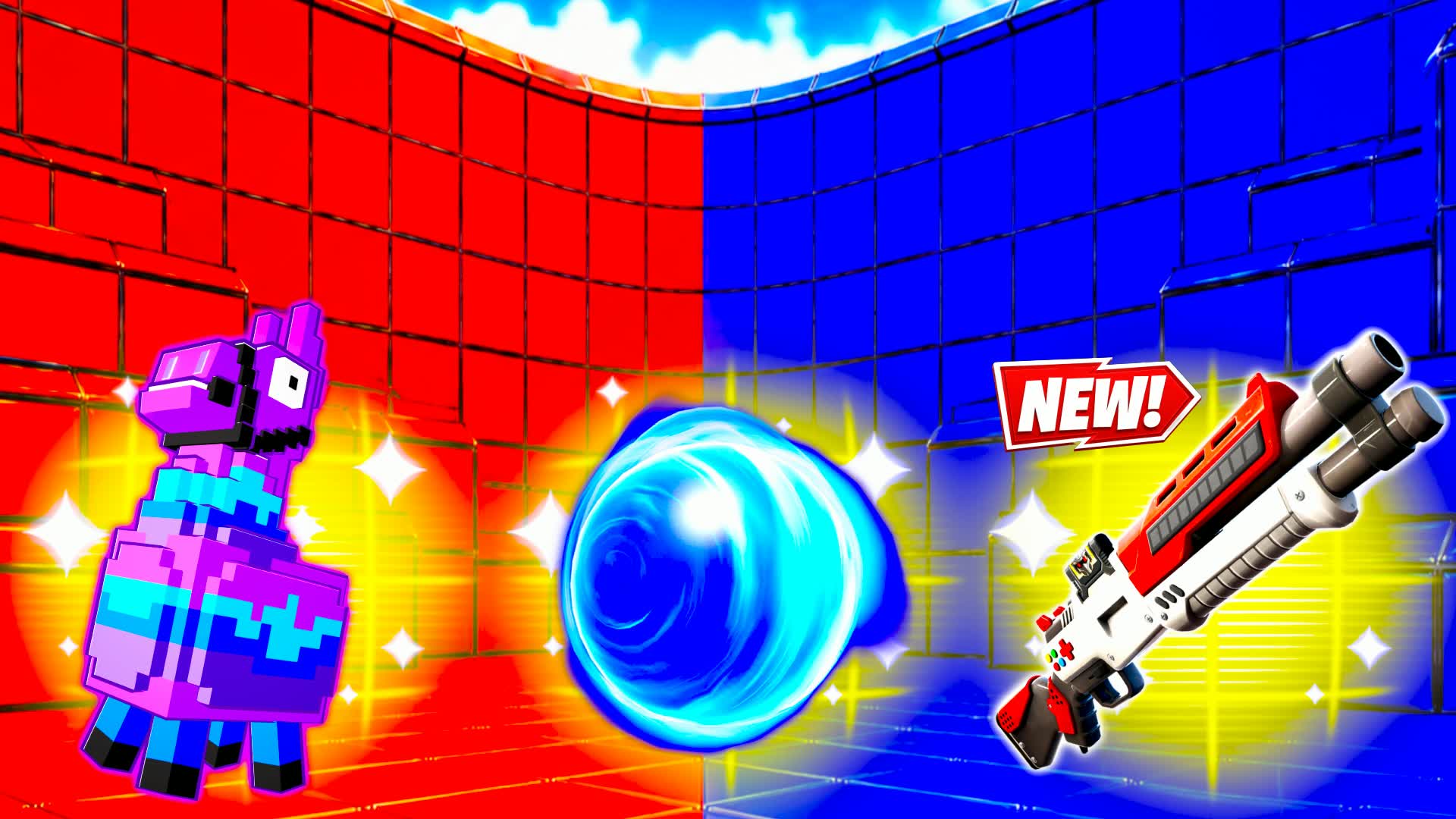 RED VS BLUE CORE BATTLE GEAR 🔴🔵 — Fortnite Creative map