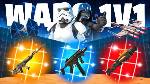 KUBX STAR WARS 1V1 ALL GUNS & CARS UNC — Fortnite Creative map