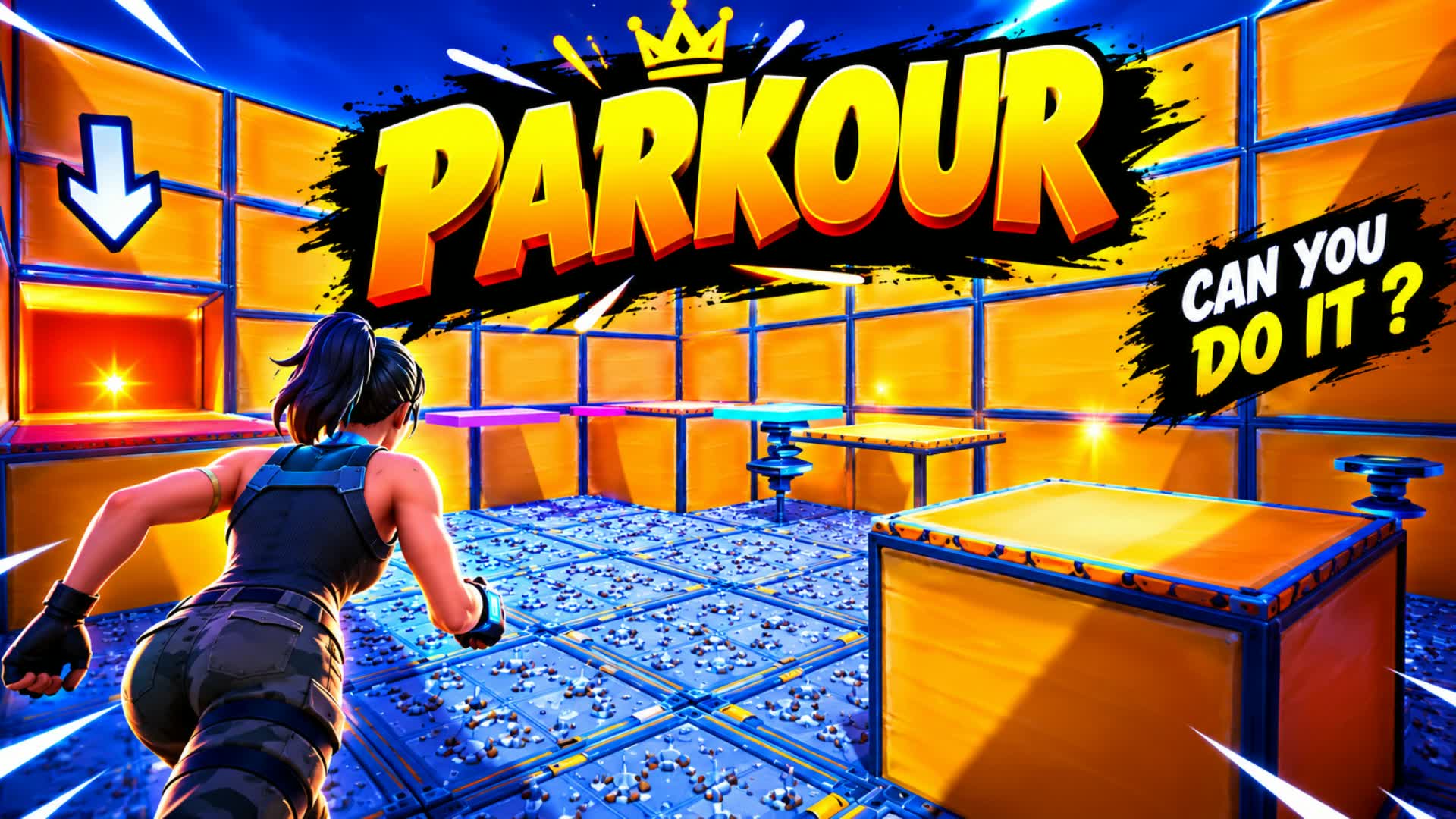 🔥 PARKOUR IMPOSSIBLE RUN — Fortnite Creative map