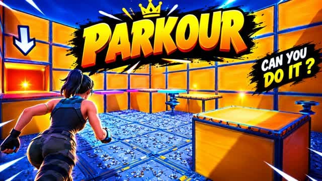🔥 PARKOUR IMPOSSIBLE RUN — Fortnite Creative map cover art