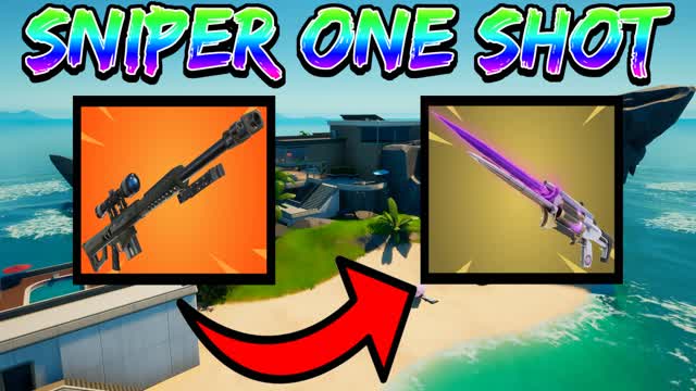 ⭐SNIPER ONE SHOT⭐ (GUN GAME) ⭐NEW⭐ — Fortnite Creative map cover art