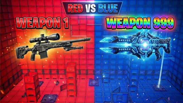 💥CRAZY RED VS BLUE ONESHOT🔴🔵🎯 — Fortnite Creative map cover art