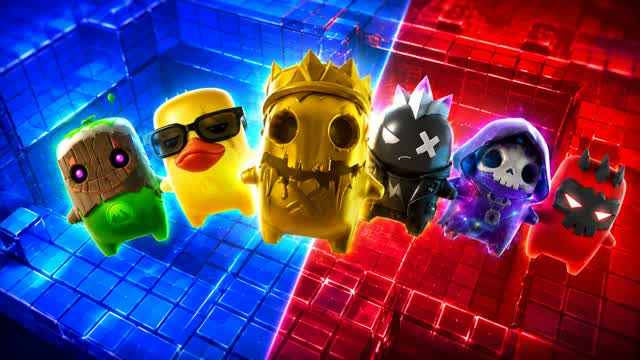 RED VS BLUE OVERHEAT LINE 🔴🔵 — Fortnite Creative map cover art