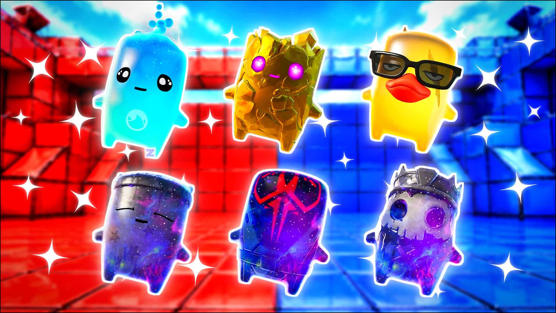 BLUE VS RED SAFE HANDS 🔵🔴 — Fortnite Creative map