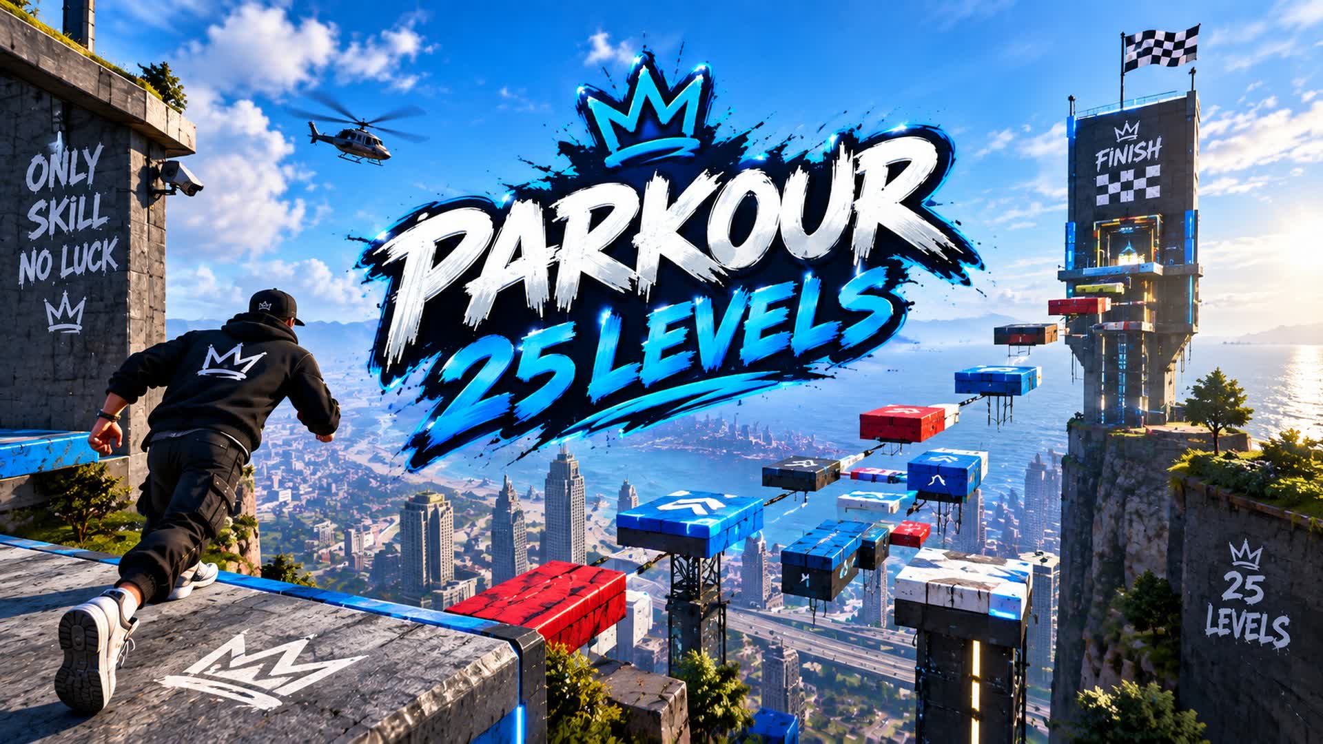 Parkour 25 Levles — Fortnite Creative map