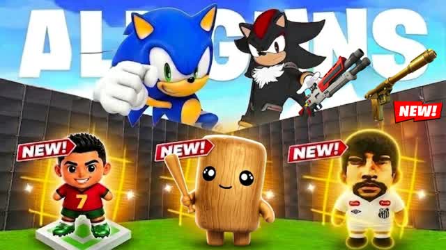 SONIC 1V1 WITH EVERY GUN — Fortnite Creative map