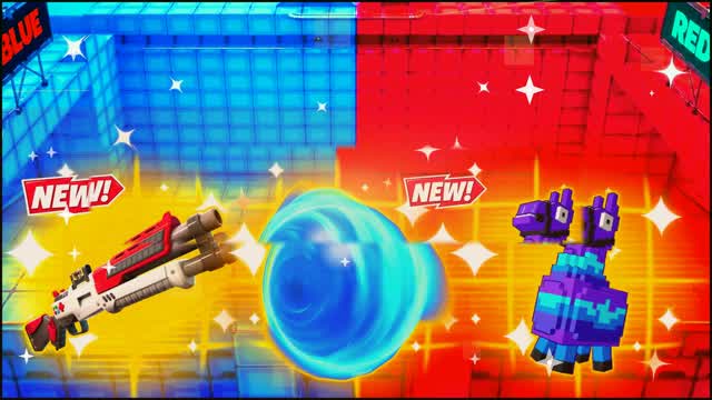 Red vs Blue Team Brawl 🔴🔵 — Fortnite Creative map cover art