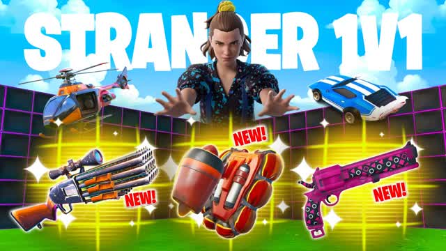 STRANGER 1V1 FFA - ALL GUNS & RIDES — Fortnite Creative map