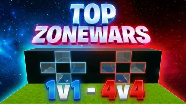 TOP ZONE WARS (1V1 TO 4V4) — Fortnite Creative map